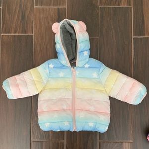GAP rainbow jacket with ears 6-12m